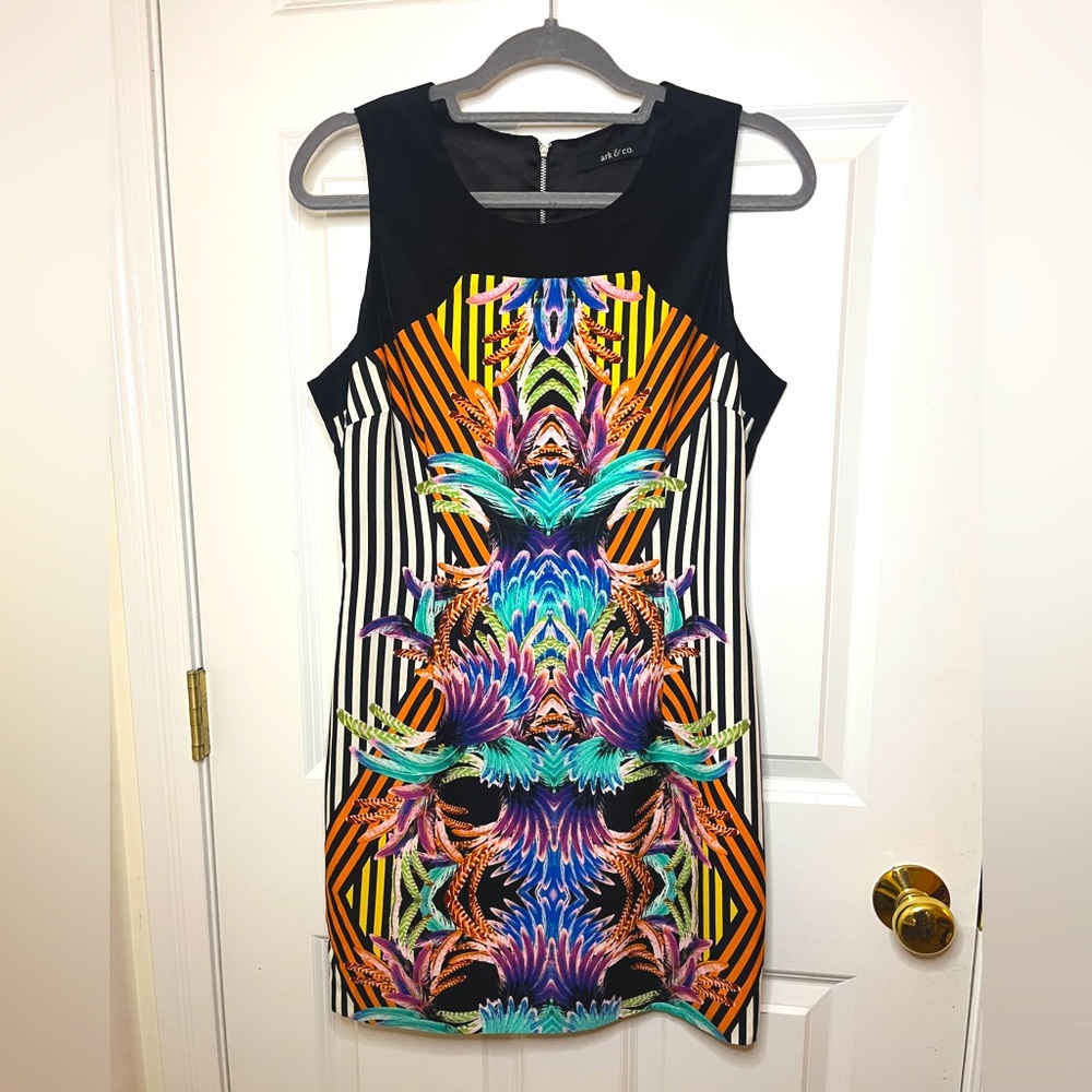Psychedelic Patterned Cocktail Dress
